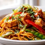 One Pan Syy Scharfes Thai Hyhnchen Nudel Pfanne Rezept