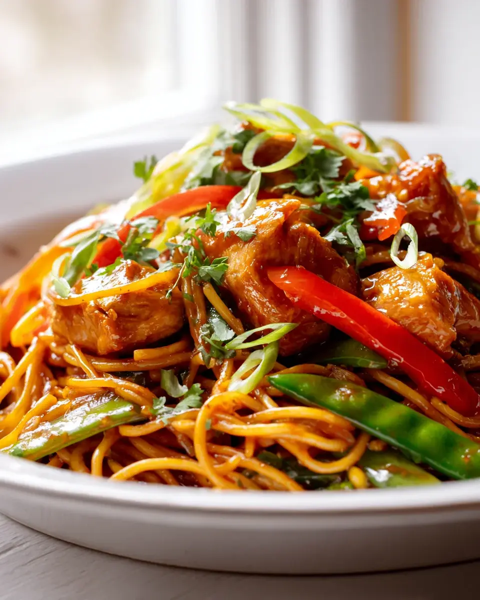 One Pan Syy Scharfes Thai Hyhnchen Nudel Pfanne Rezept