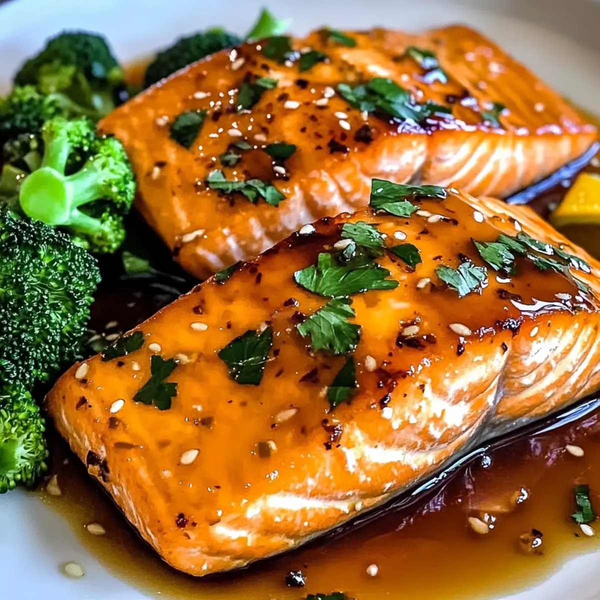 Orange glasierte Lachs