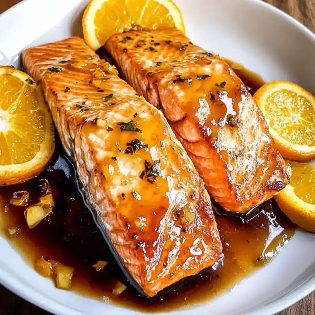 Orangen Glasierter Lachs