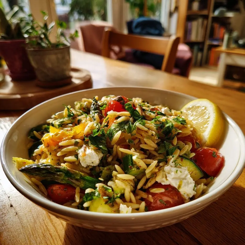 Orzo Salat mit Fryhlingsgemyse