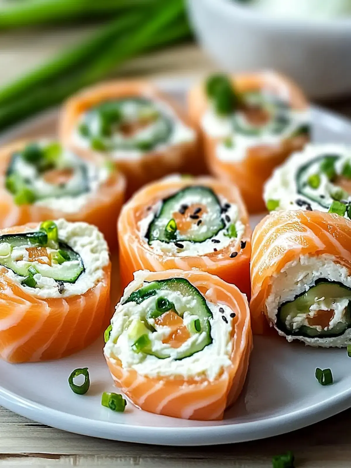 Oster-Räucherlachs- und Frischkäse-Röllchen