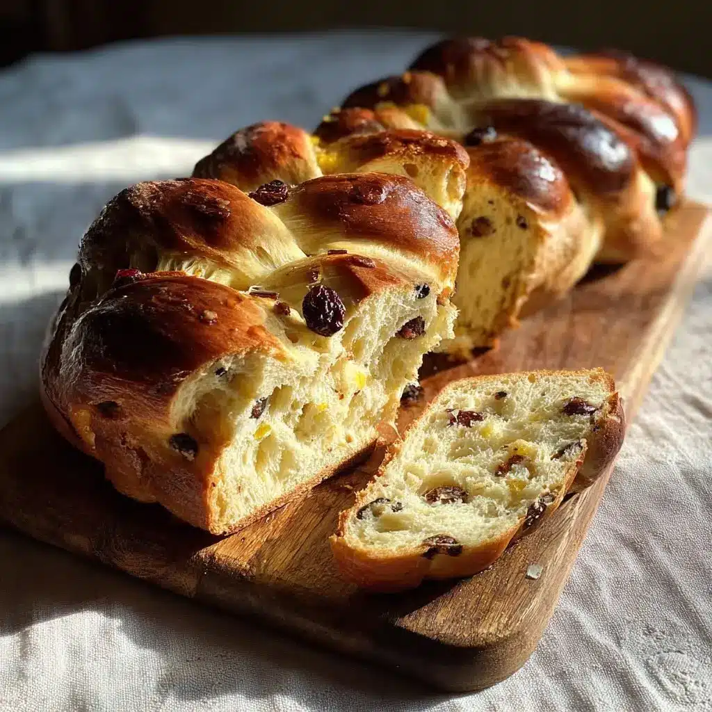 Osterzopf mit Schokostückchen und Orangenzesten