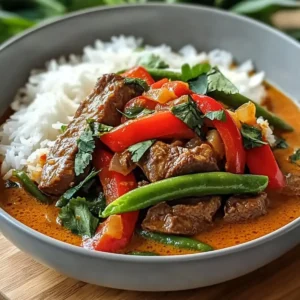 Authentisches Panang-Curry mit Rindfleisch