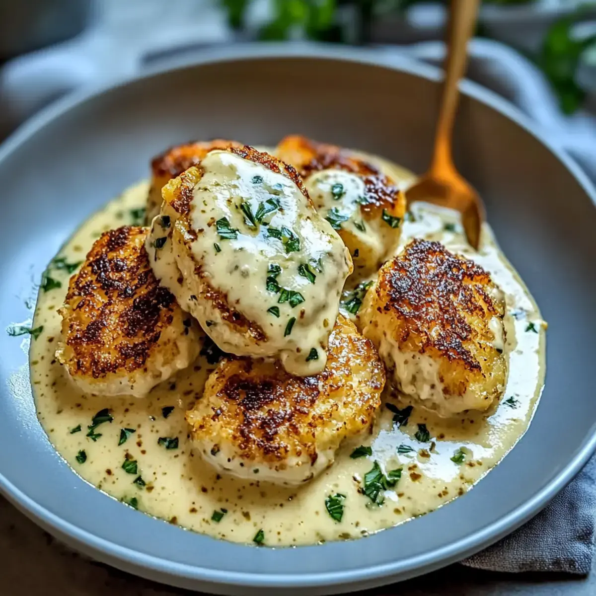 Parmesan Hyhnchen cremiger Knoblauchsoye