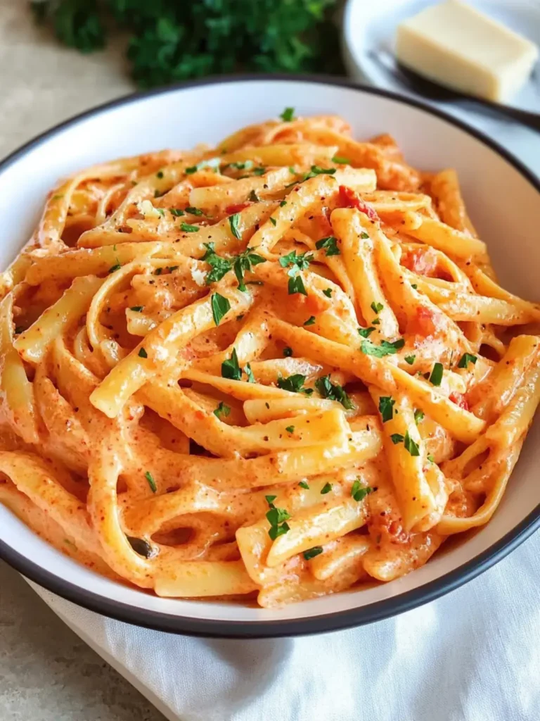 Pasta mit Paprika-Cremesauce
