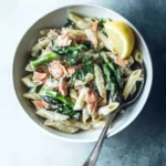 Pasta mit Spargel und Lachs