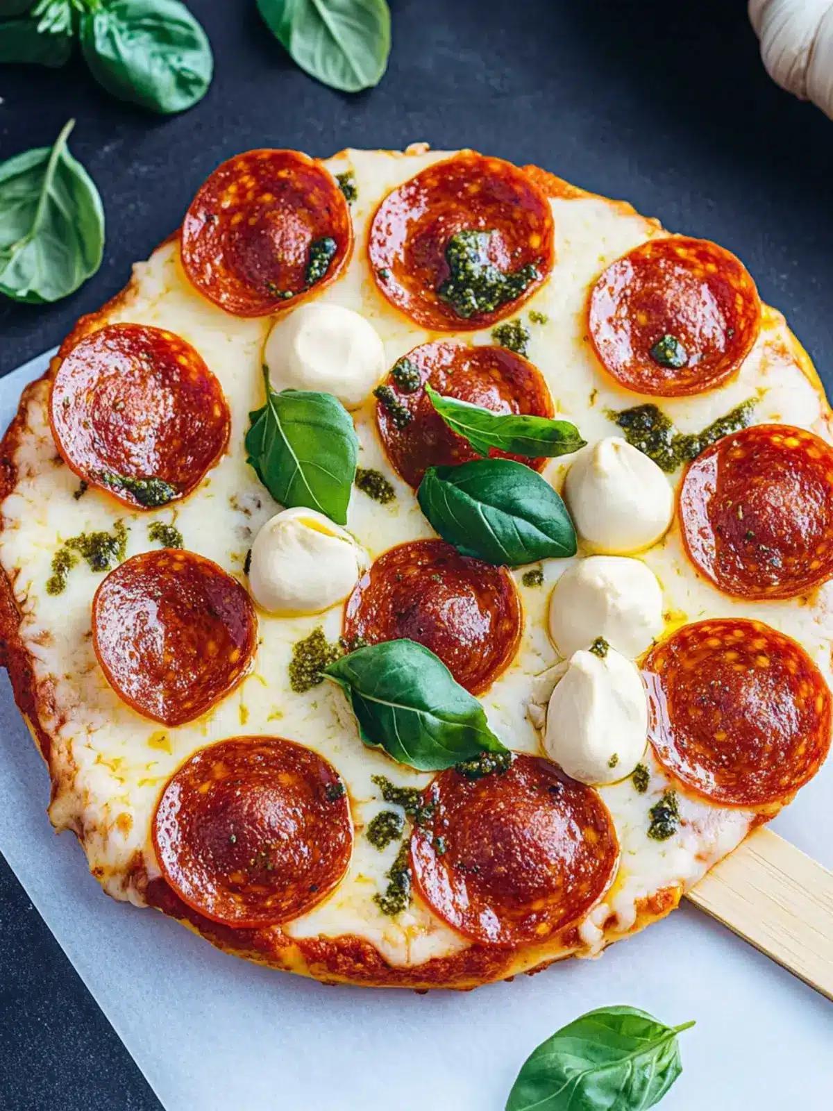 Pepperoni-Rosen-Spieße