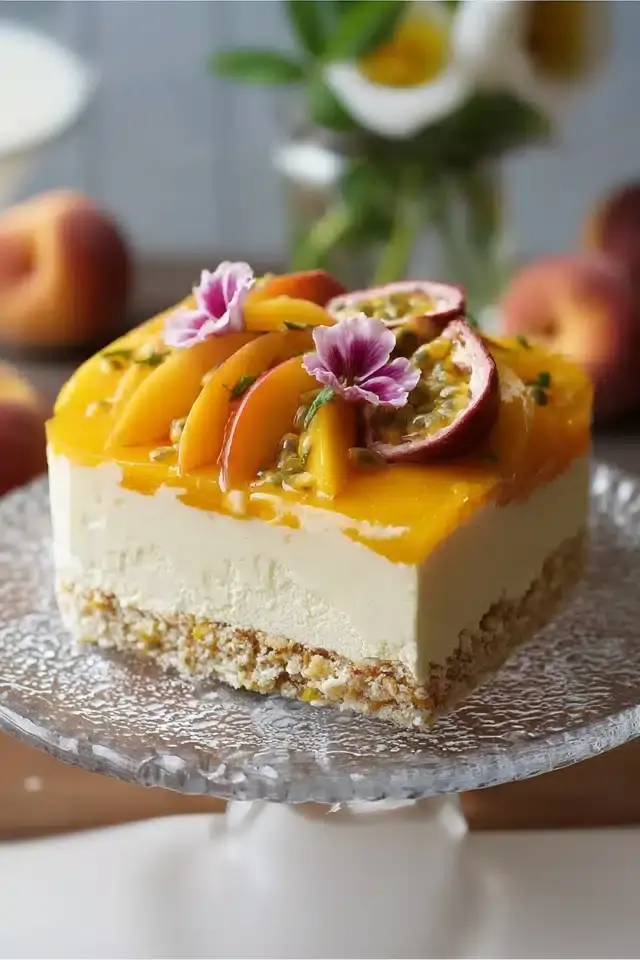 Pfirsich Maracuja Torte ohne Backen