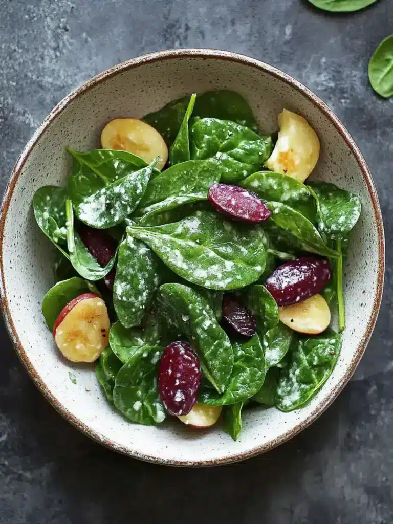 Pflaumen Spinat Salat