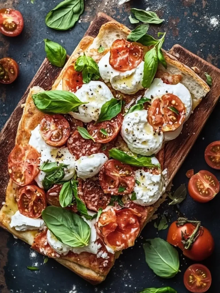 Pinsa mit Feigen Büffelmozzarella Schinken