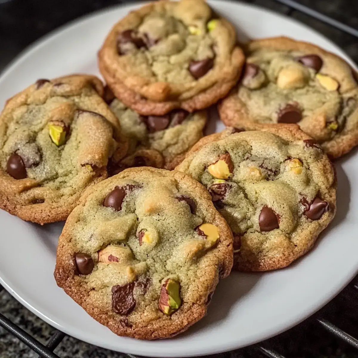 Pistaziencreme Schokoladenstückchen Kekse