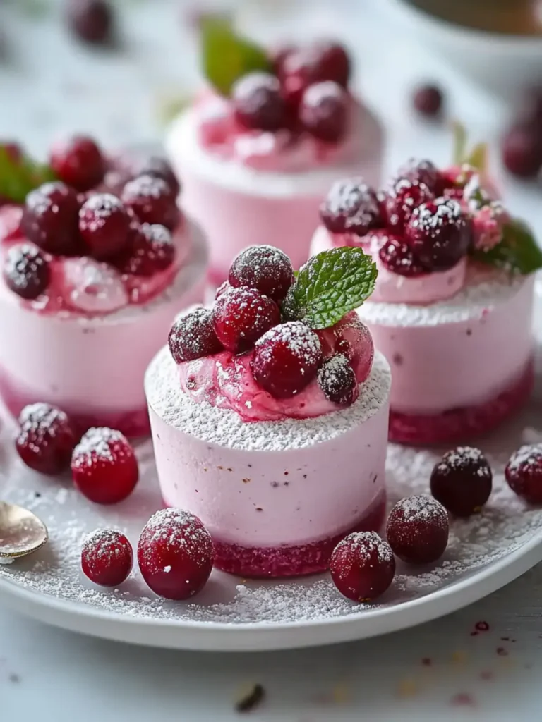 Köstliche Preiselbeer-Mousse-Tassen für festliche Genießer
