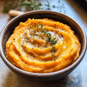 Pürierte Süßkartoffeln mit Miso-Butter