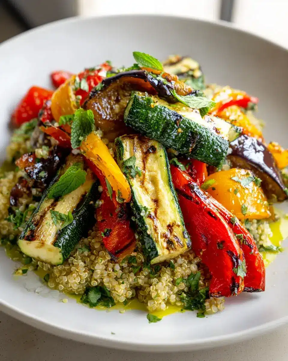 Quinoasalat mit gegrilltem Gemüse