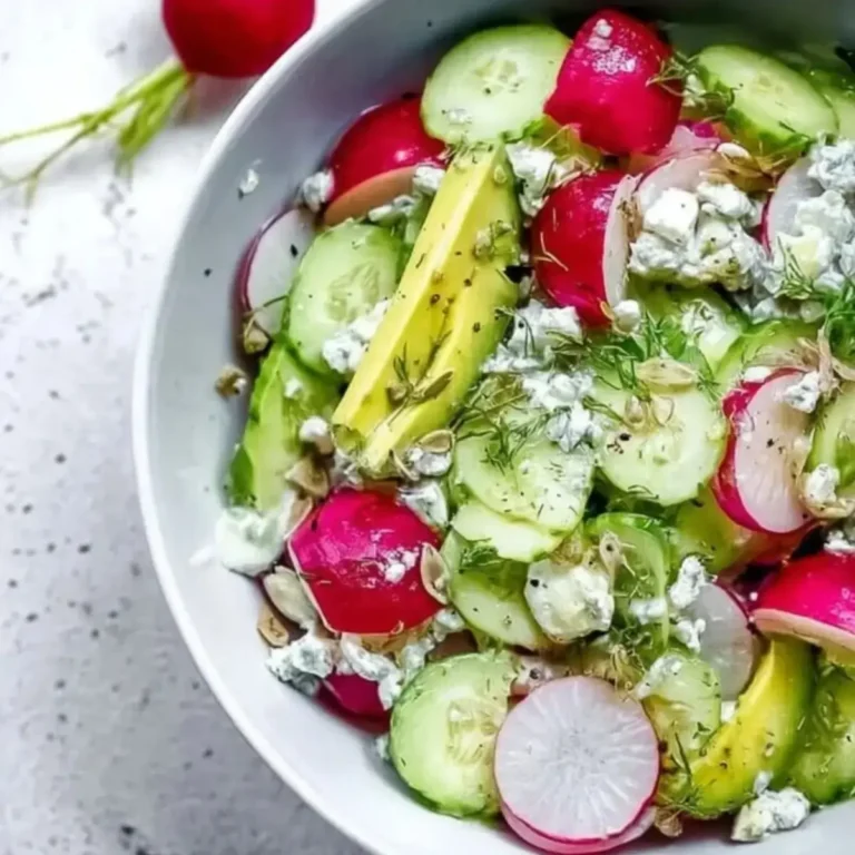 Radieschen Gurken Hüttenkäse Salat – Frisch & Gesund – Noras Kreationen
