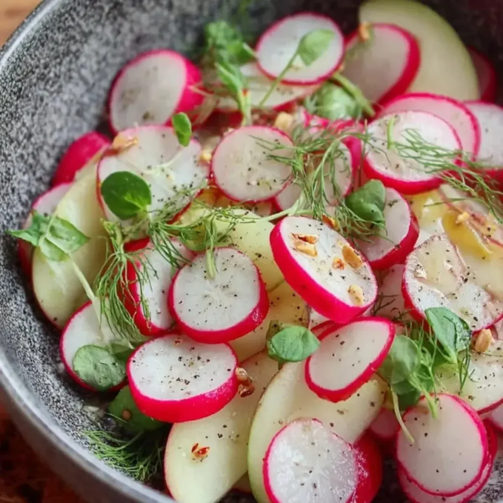 Radieschen Salat mit Apfel