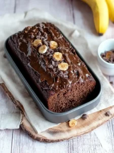 Gesundes Bananenbrot mit Schokolade