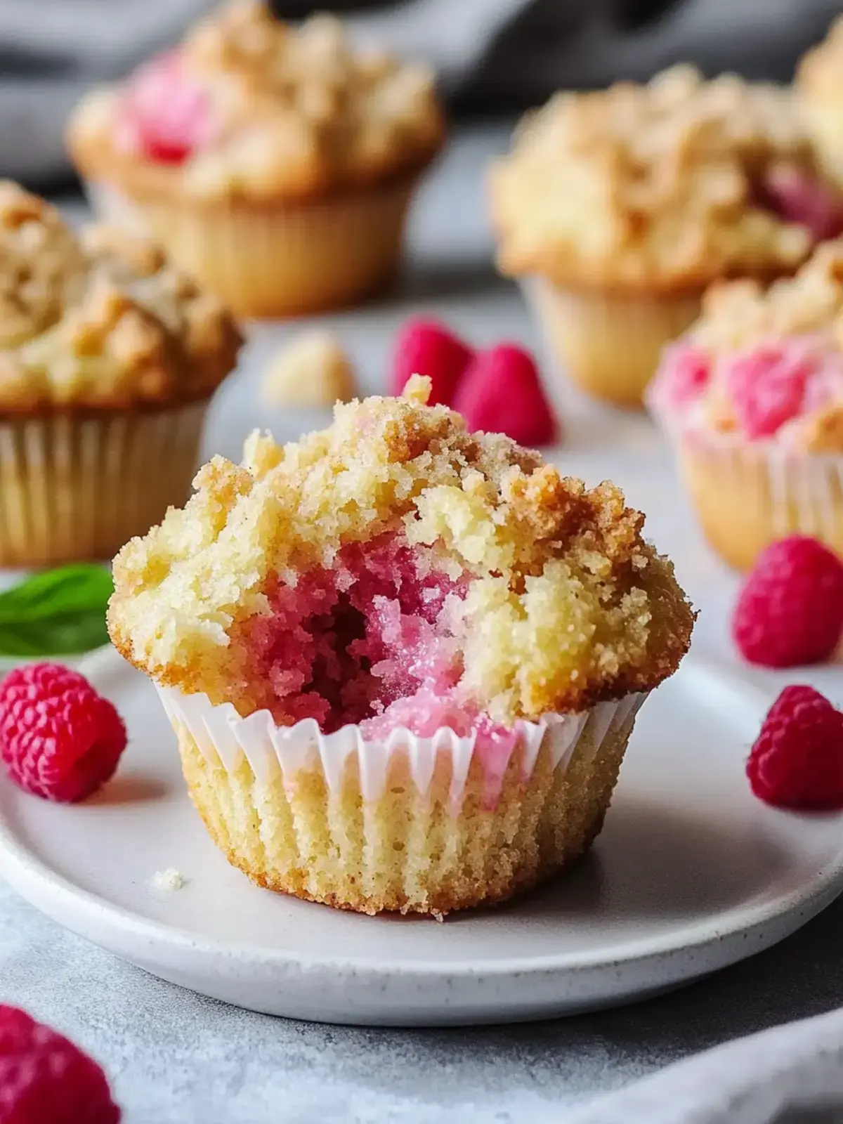 Rhabarber-Muffins mit Vanillestreuseln