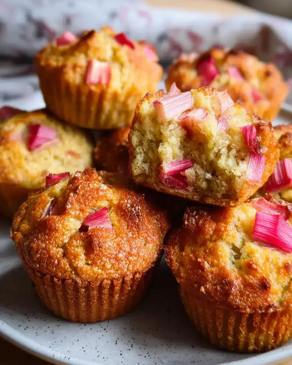 Rhabarber-Muffins super saftig