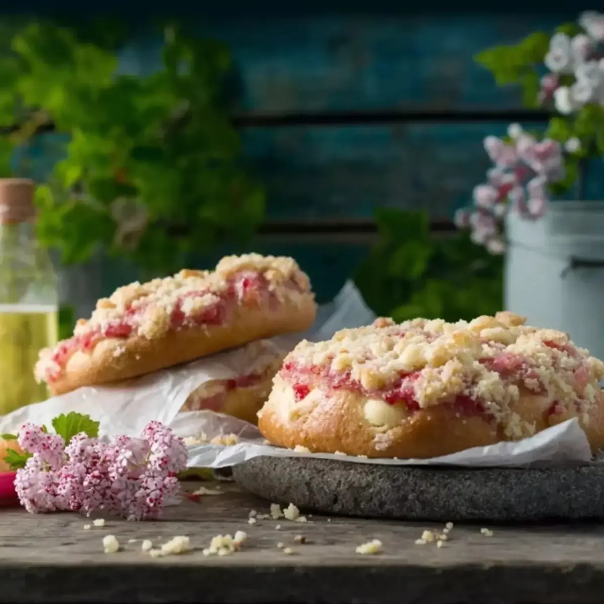 Rhabarber Streusel Taler