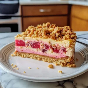 Rhabarber-Streuselkuchen-Cheesecake