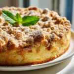 Rhabarber Streuselkuchen mit Pudding