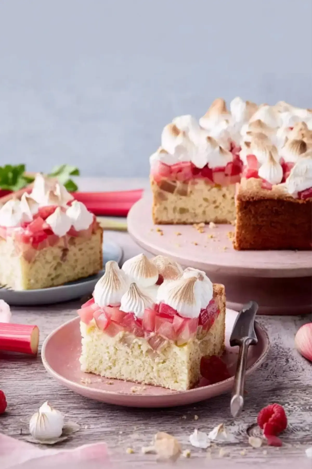 Rhabarberkuchen mit Baiser