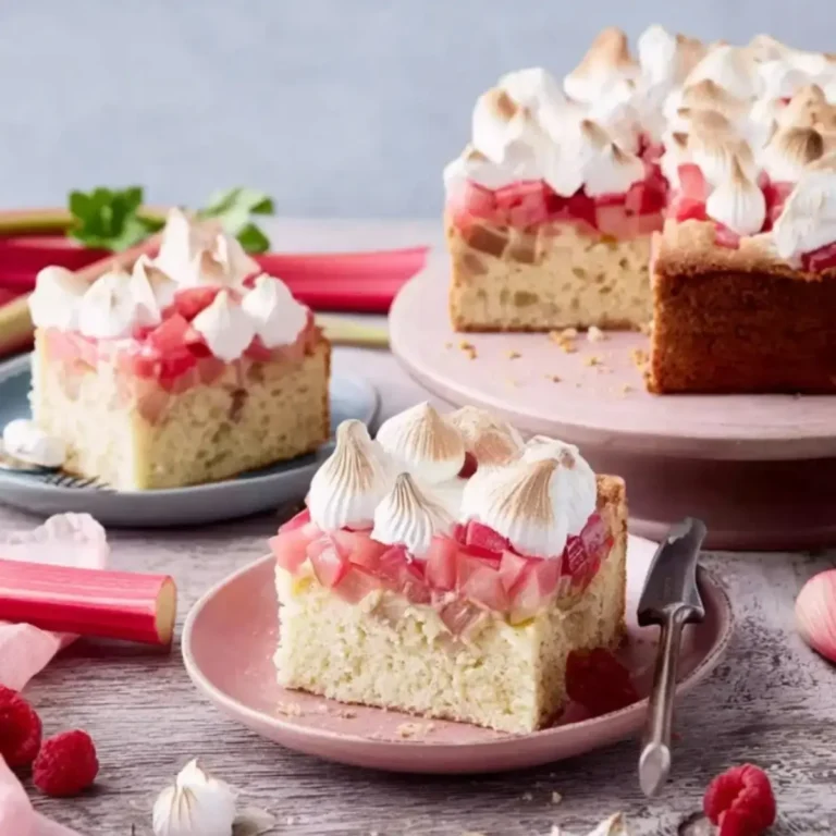 Rhabarberkuchen mit Baiser – Ein fruchtiger Genuss für jede Gelegenheit – Muma’s Kitchen