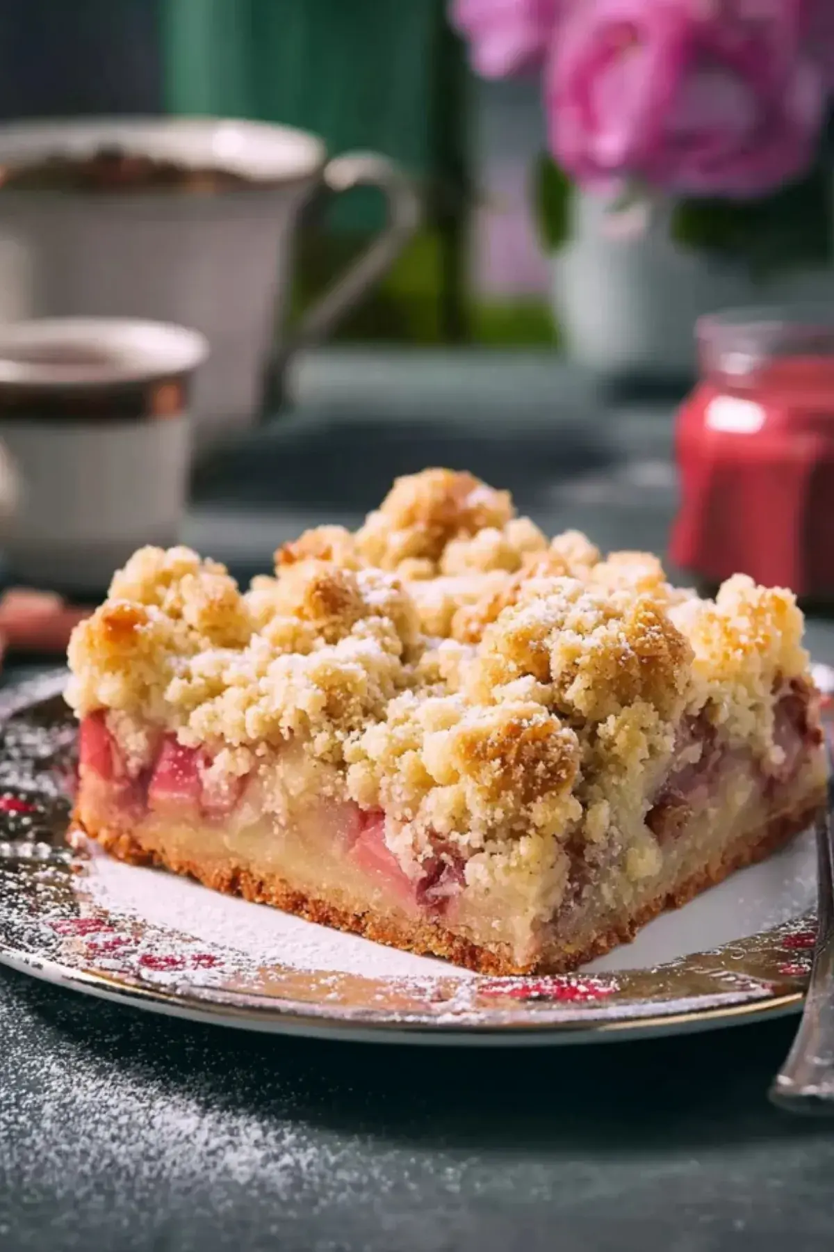 Rhabarberkuchen mit Butterstreuseln