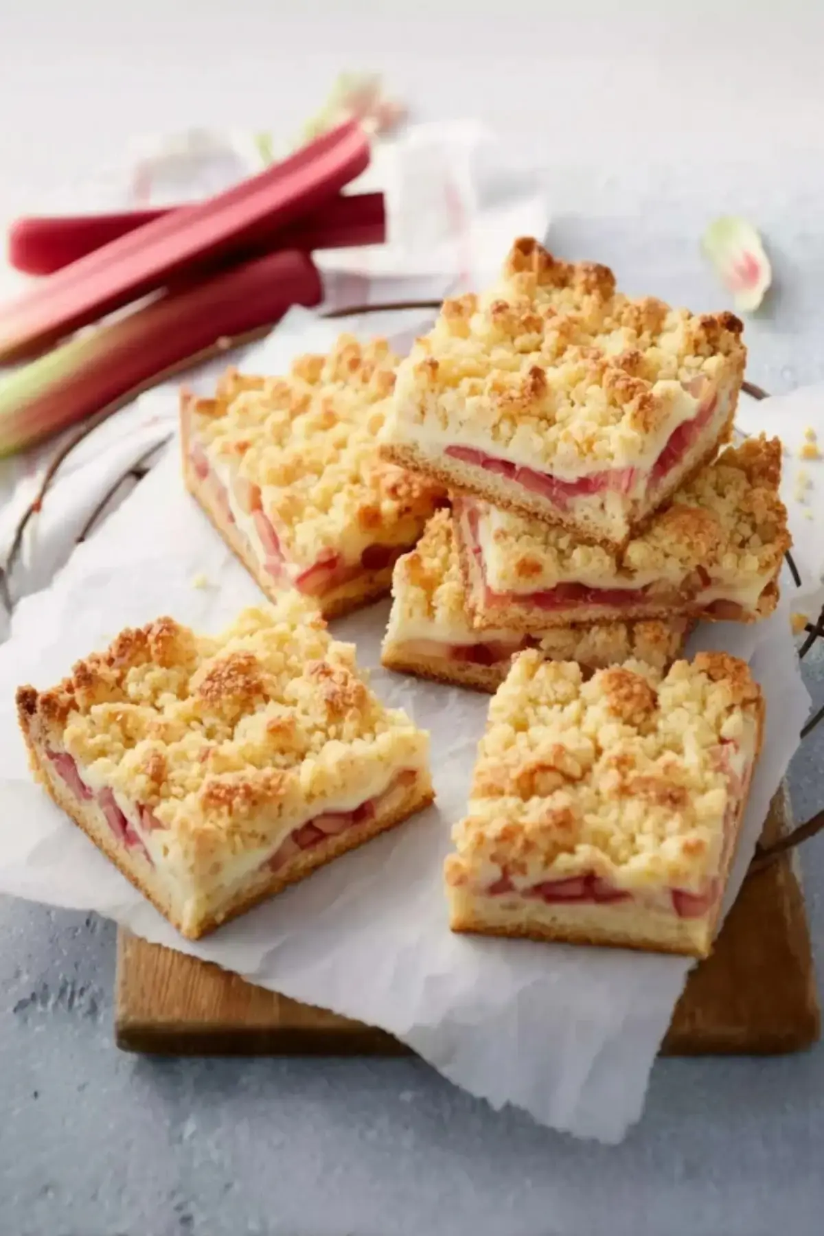 Rhabarberkuchen mit Quark