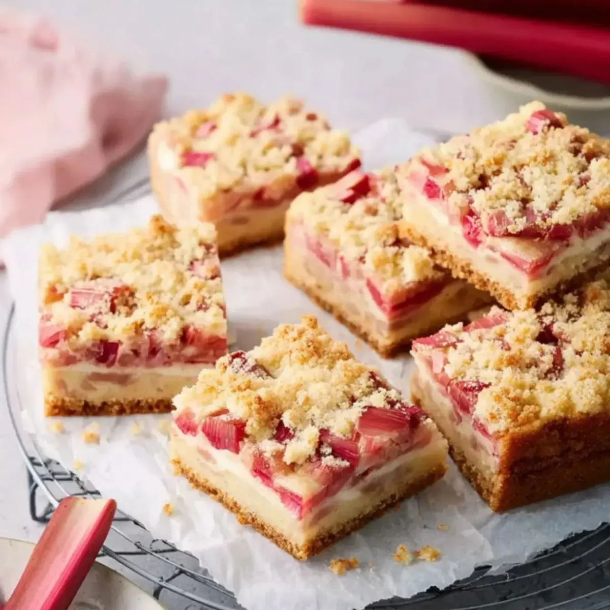 Rhabarberkuchen mit Quark