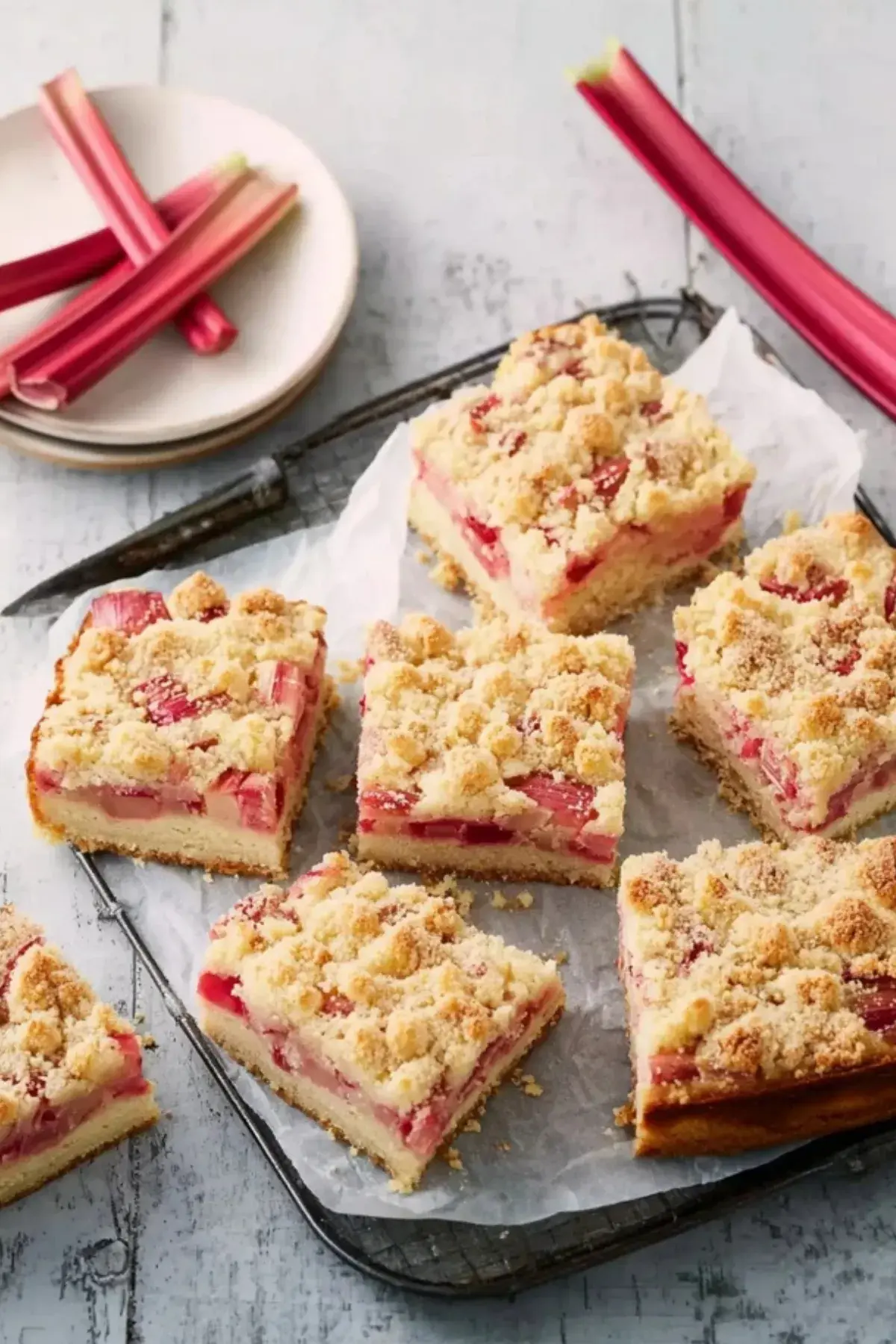 Rhabarberkuchen mit Quark