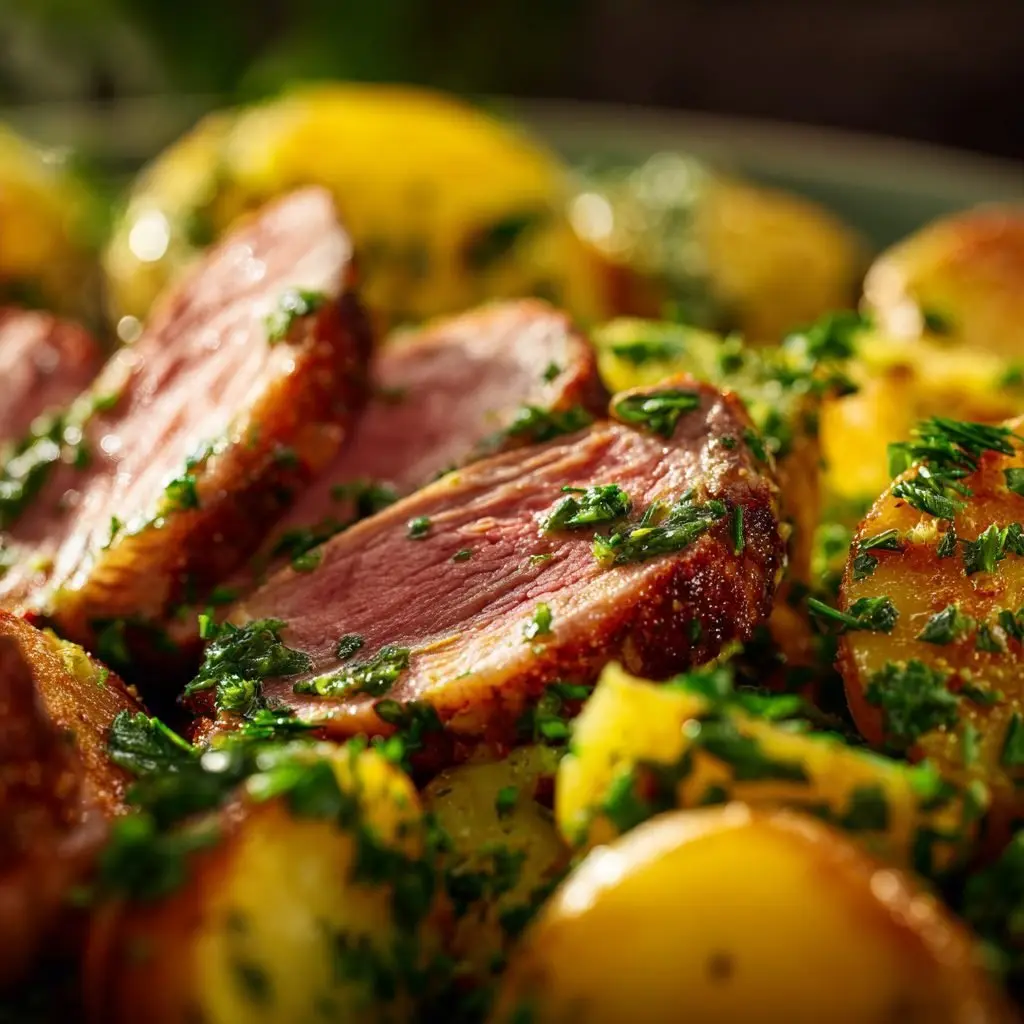 Rheinischer Kartoffelsalat Lammfilet