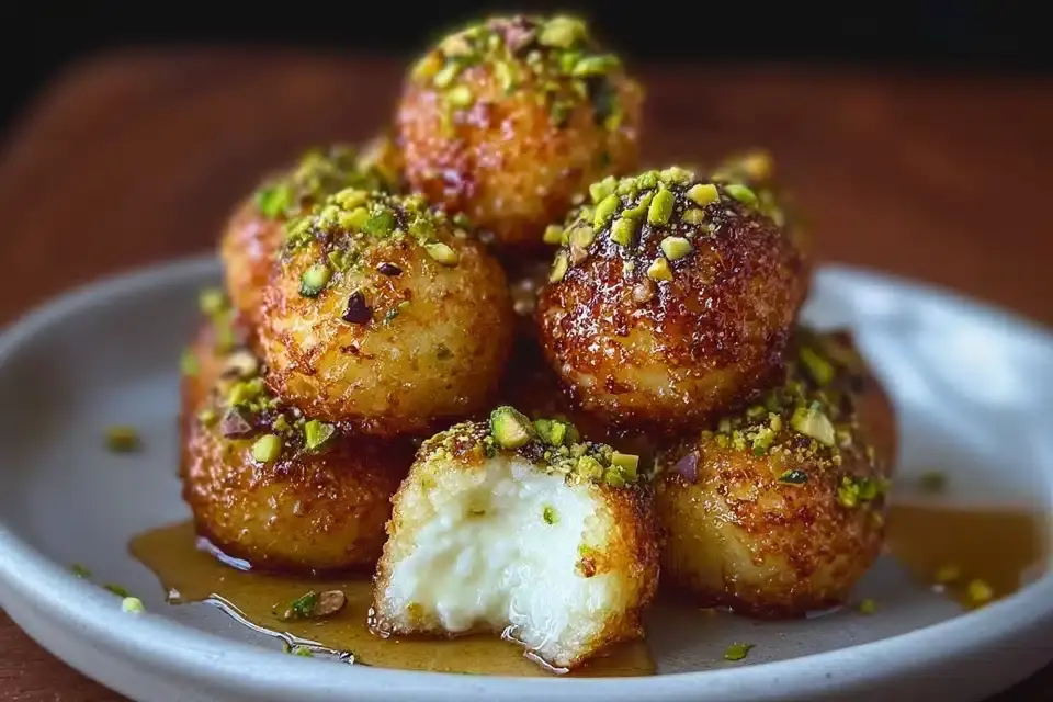 Ricotta Pistachio Honey Bites