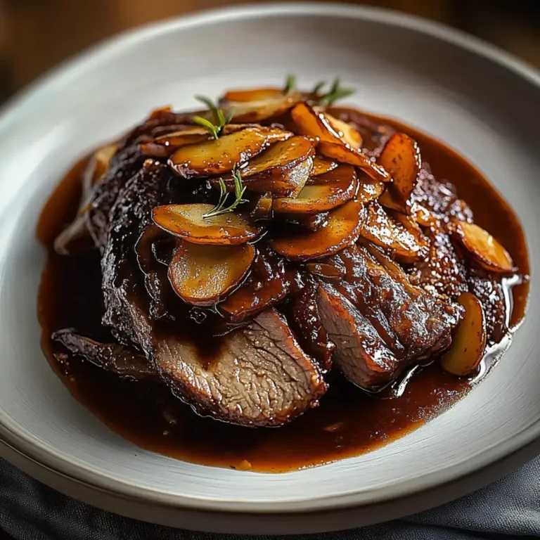 Rinderbrust Balsamico Zwiebelsauce