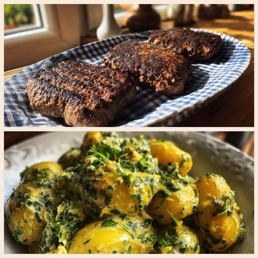 Rinderfrikadellen Kräuter-Kartoffelsalat