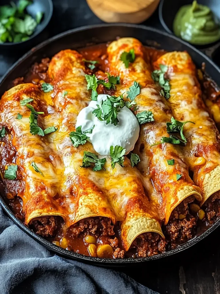 Rinderhackfleisch Enchilada Auflauf