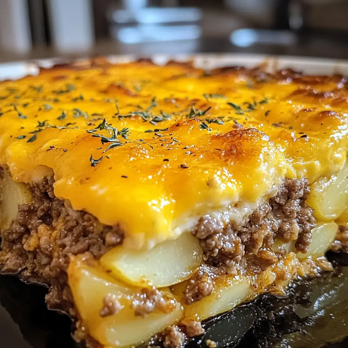 Rinderhackfleisch und Kartoffelauflauf