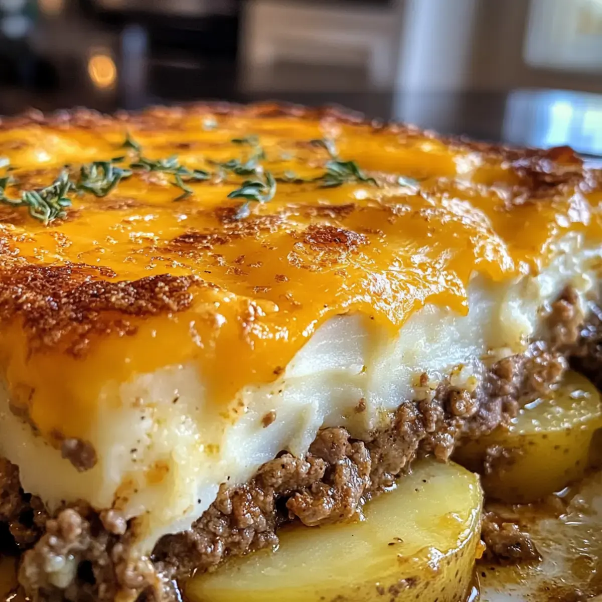 Rinderhackfleisch und Kartoffelauflauf