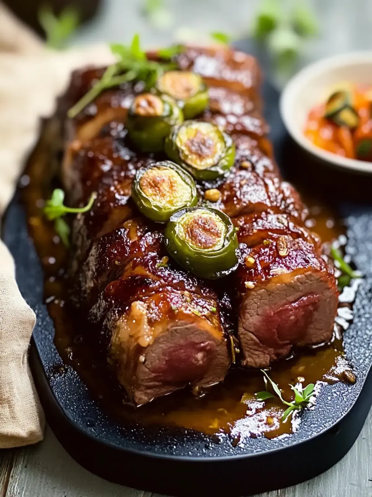 Rinderrouladen mit Speck und Gurke