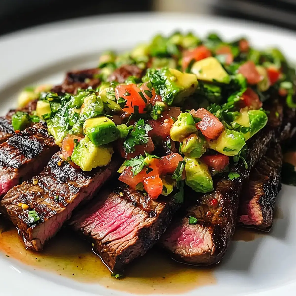 Rindersteak mit Avocado Salsa