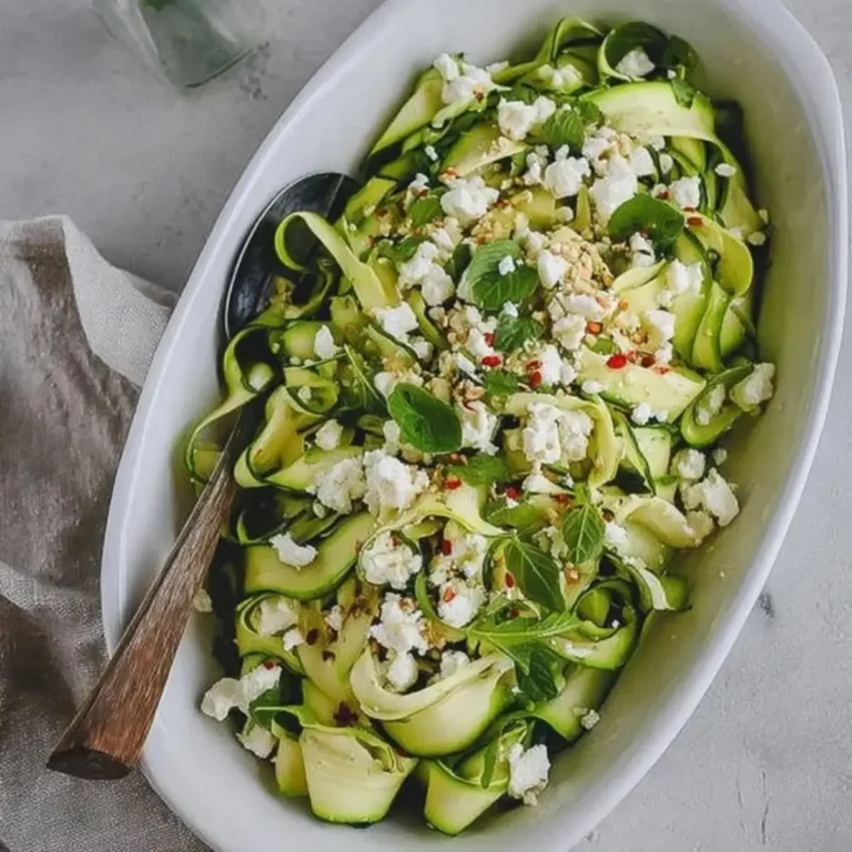 Roher Zucchinisalat mit Feta – Bestes Rezept – Noras Kreationen