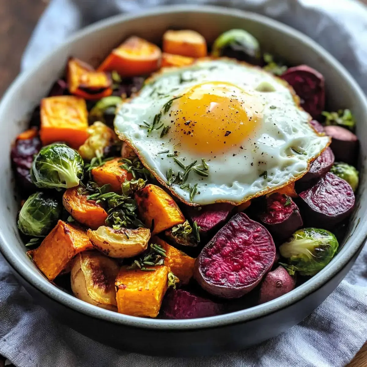 Rosmarin geröstete Gemüse Frühstücksschalen