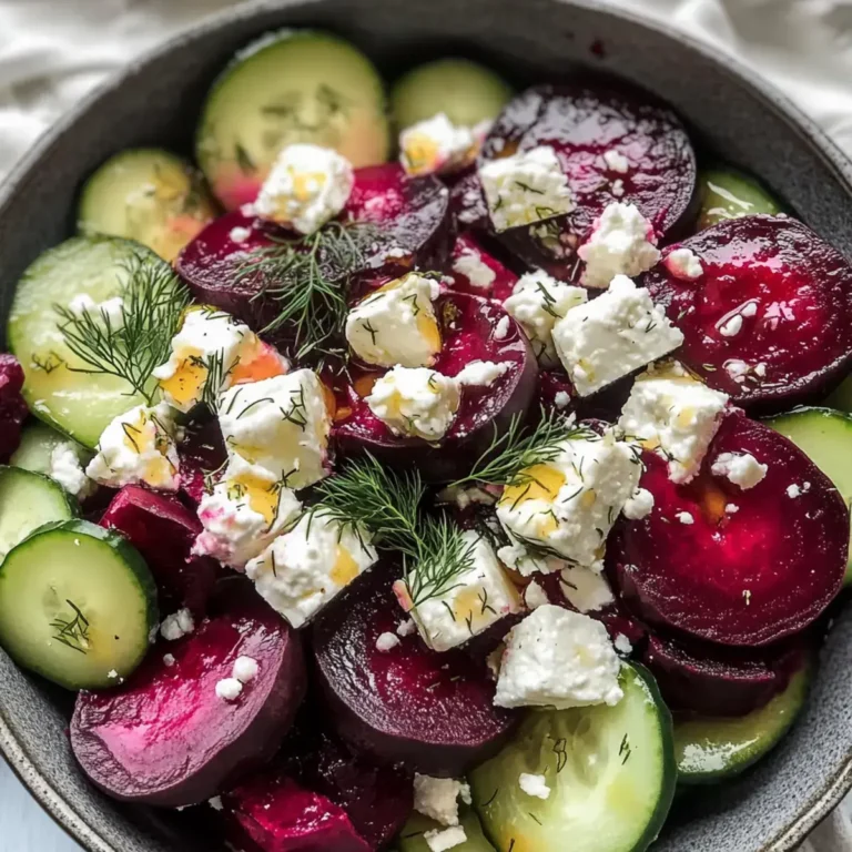 Rote-Bete-Salat mit Feta Gurken und Dill