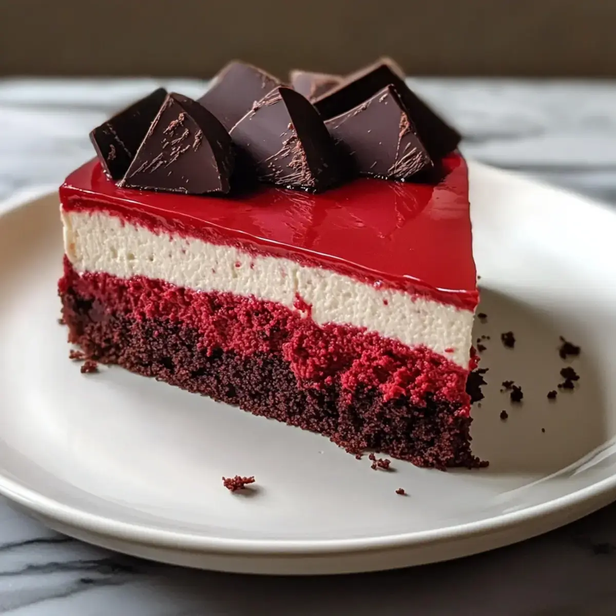 Rote Samt Cheesecake ohne Backen