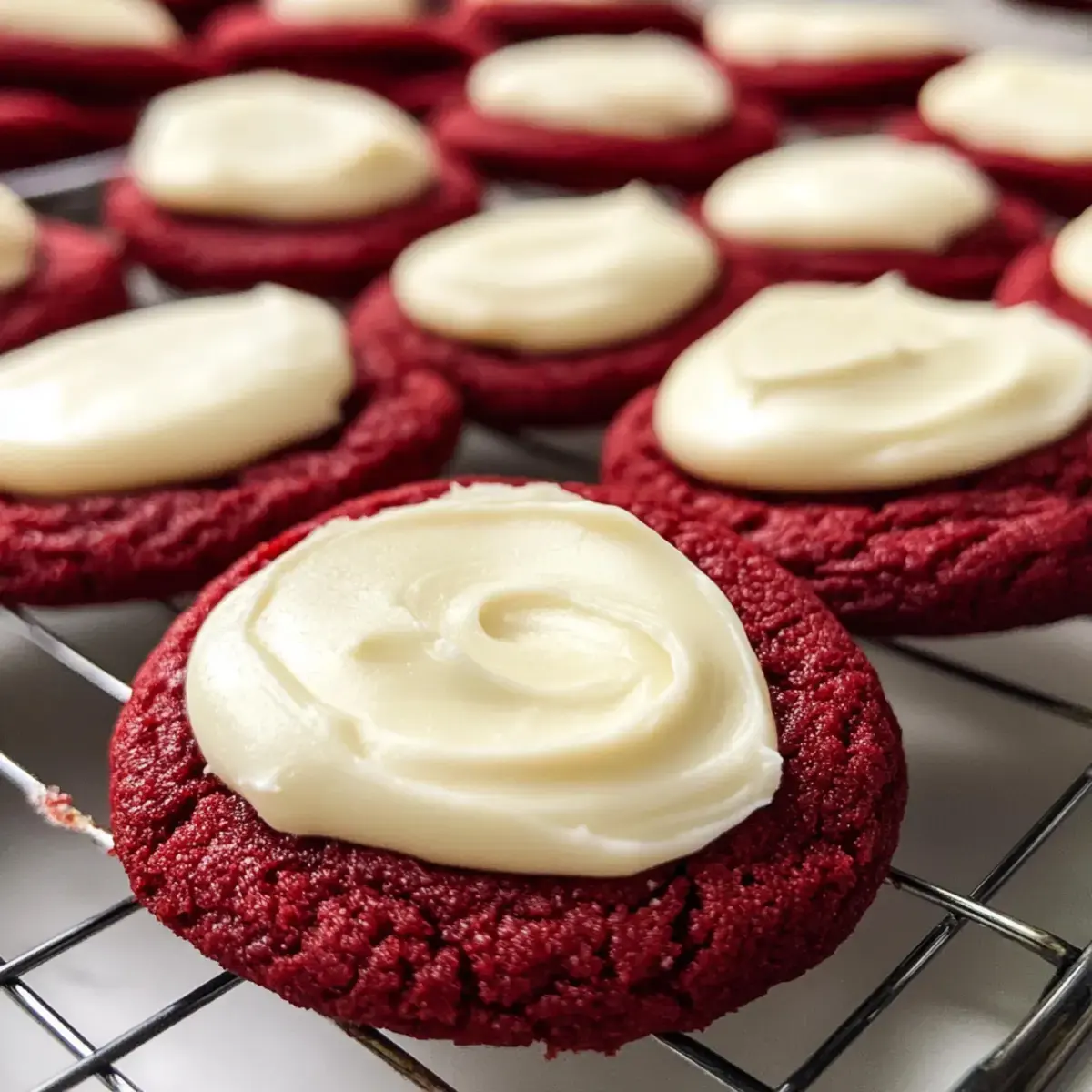 Rote Samt Cookies mit Frischkäse Frosting