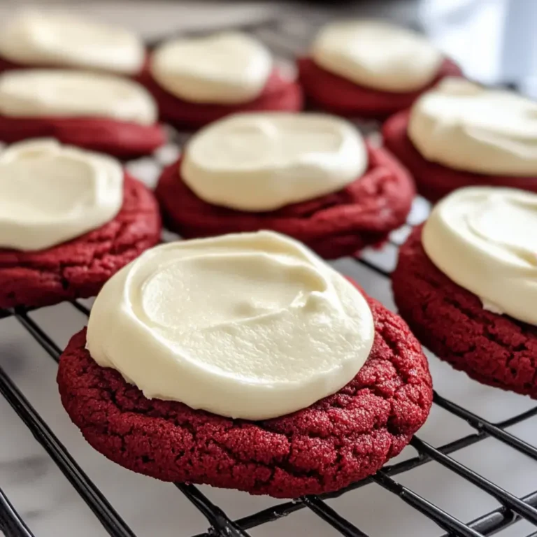 Chewy Rote Samt Cookies mit Frischkäse Frosting – Lecker!