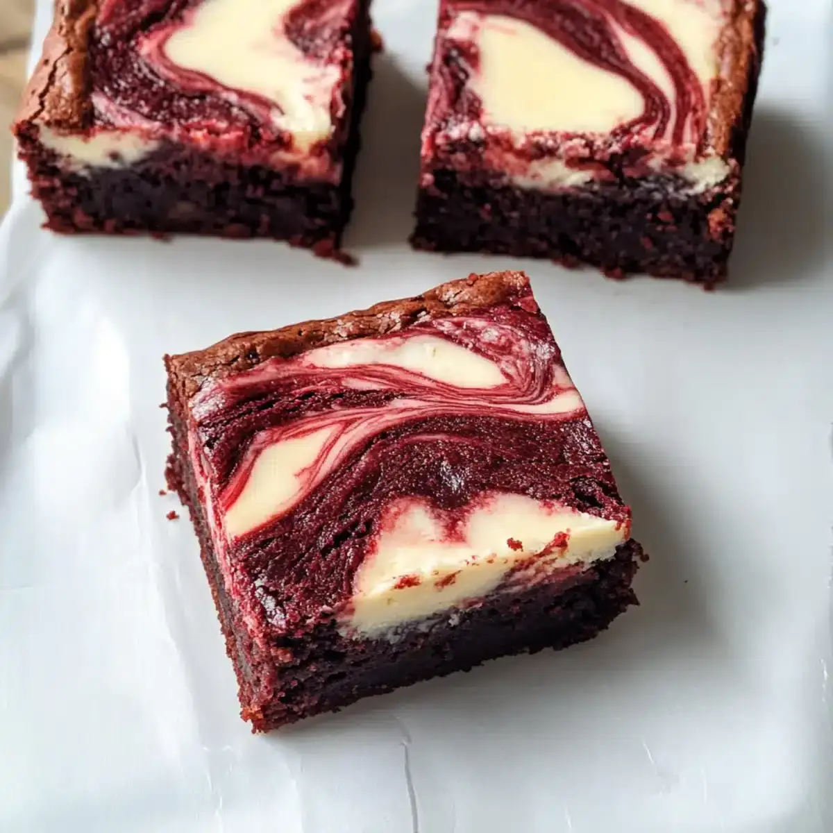 Rote Samt Käsekuchen Brownies