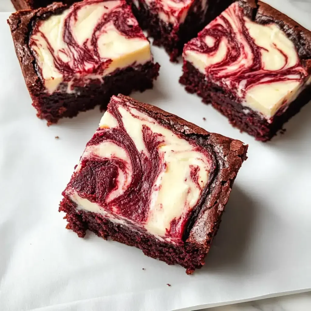 Rote Samt Käsekuchen Brownies